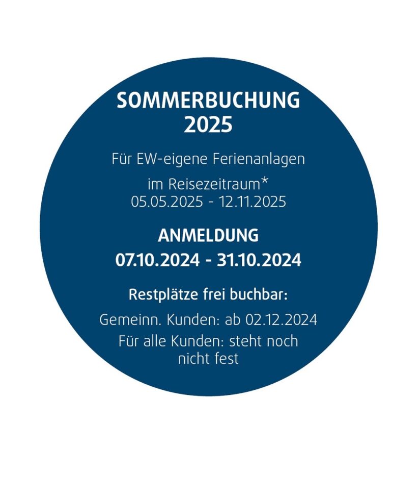 Sommerbuchung 2025