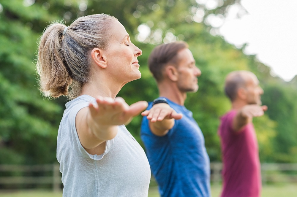 Park Yoga Sport Aktiv Entspannung